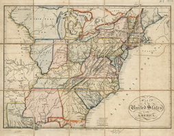 Map of USA Mellish 1813 M89